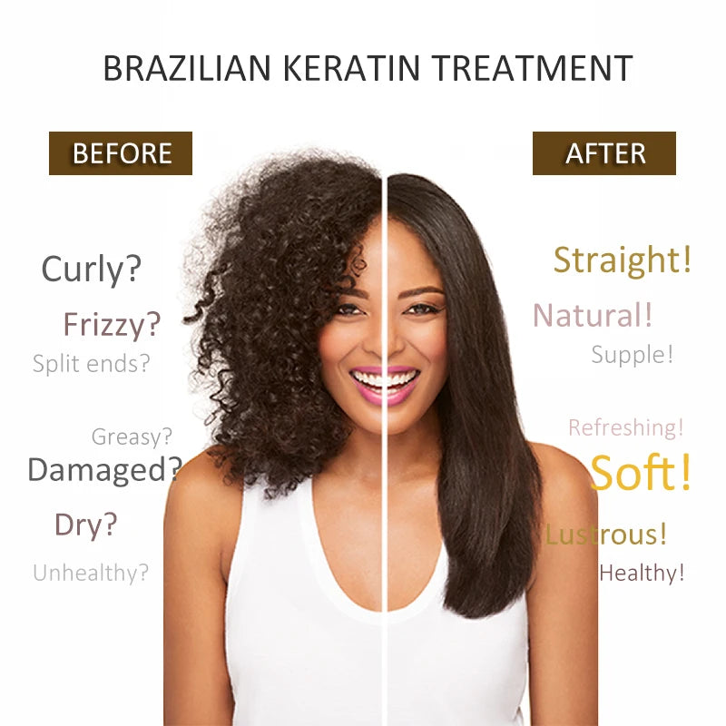 PURC Brazilian Keratin Hair Treatment 300ml - Professional Straightening & Smoothing