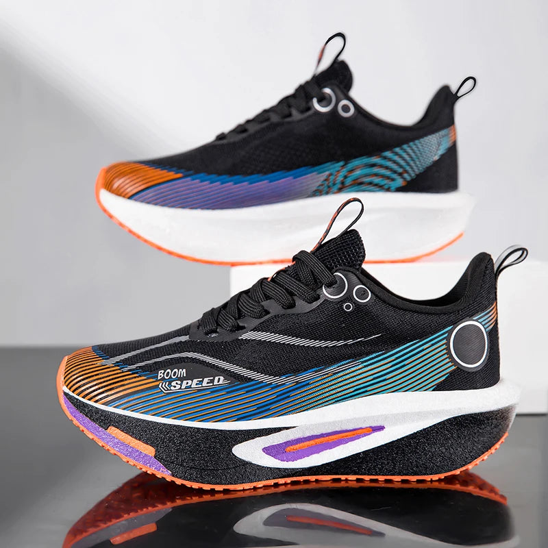 Carbon Board Athletic Running Shoes - Professional Marathon Lightweight Cushioning Sneakers