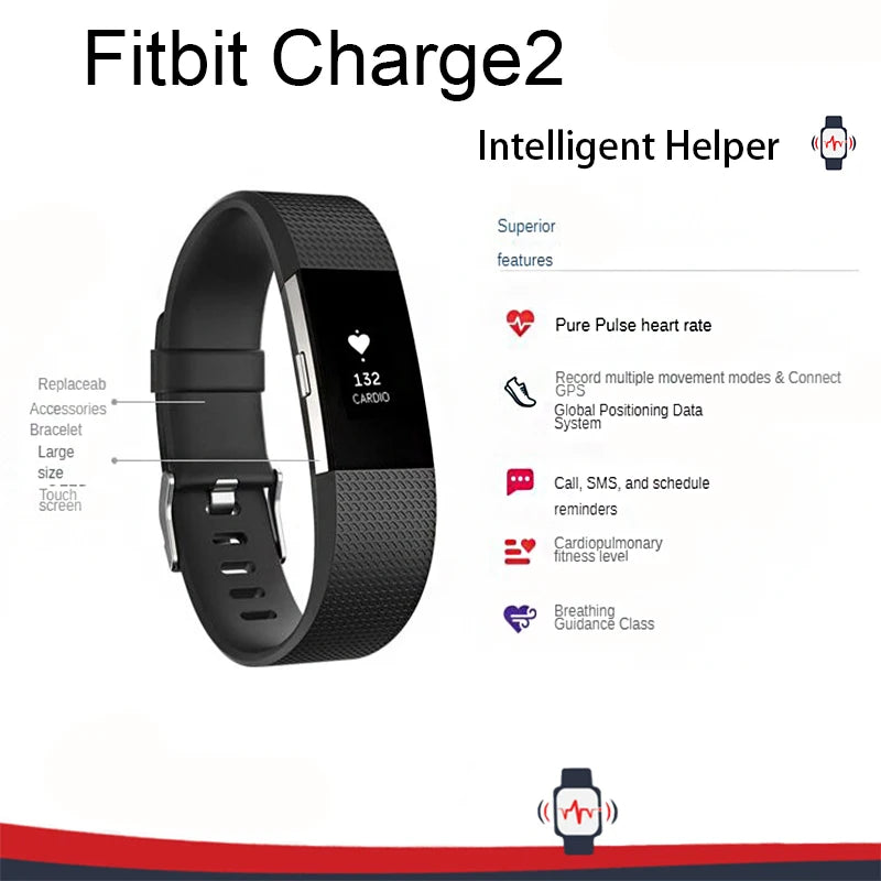 Fitbit Charge 2 Smart Fitness Wristband Heart Rate Monitor