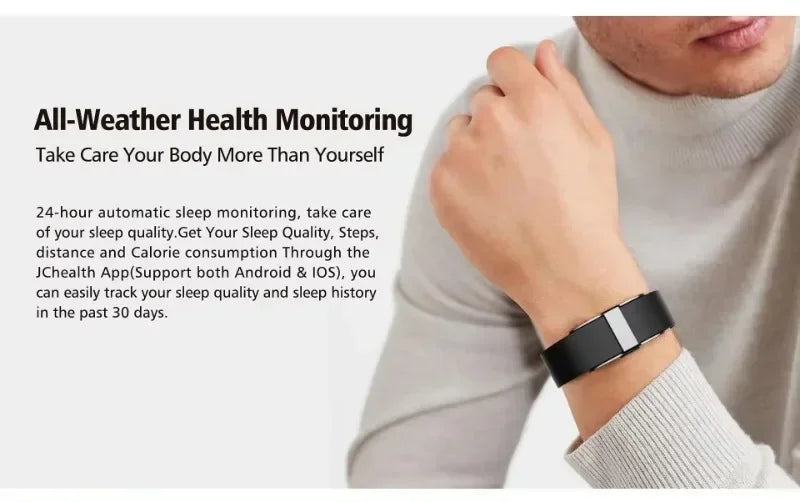 Smart Health Fitness Tracker Bracelet - 24/7 Heart Rate, Blood Pressure & Sleep Monitor