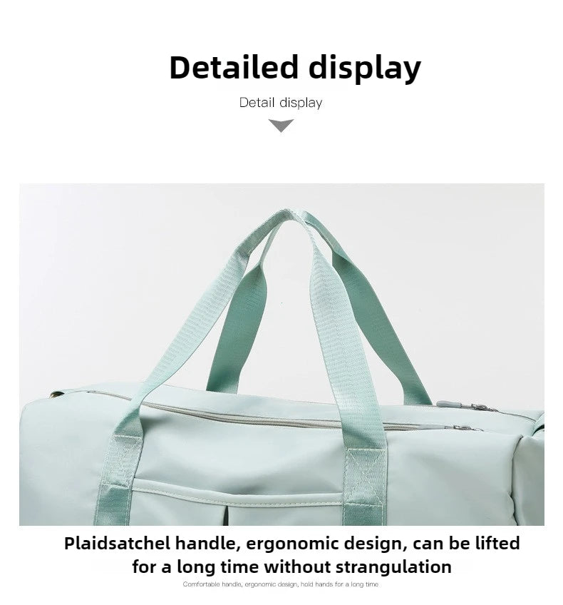Outdoor Waterproof Nylon Sports Gym Bag with shoe Compartment