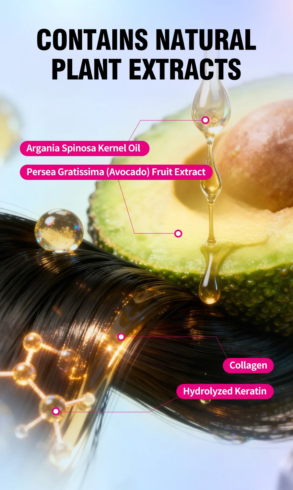 Keratin protein straightening cream with comb by Cedar & Moore, salon hair treatment 100ml, argan oil avocado extract.