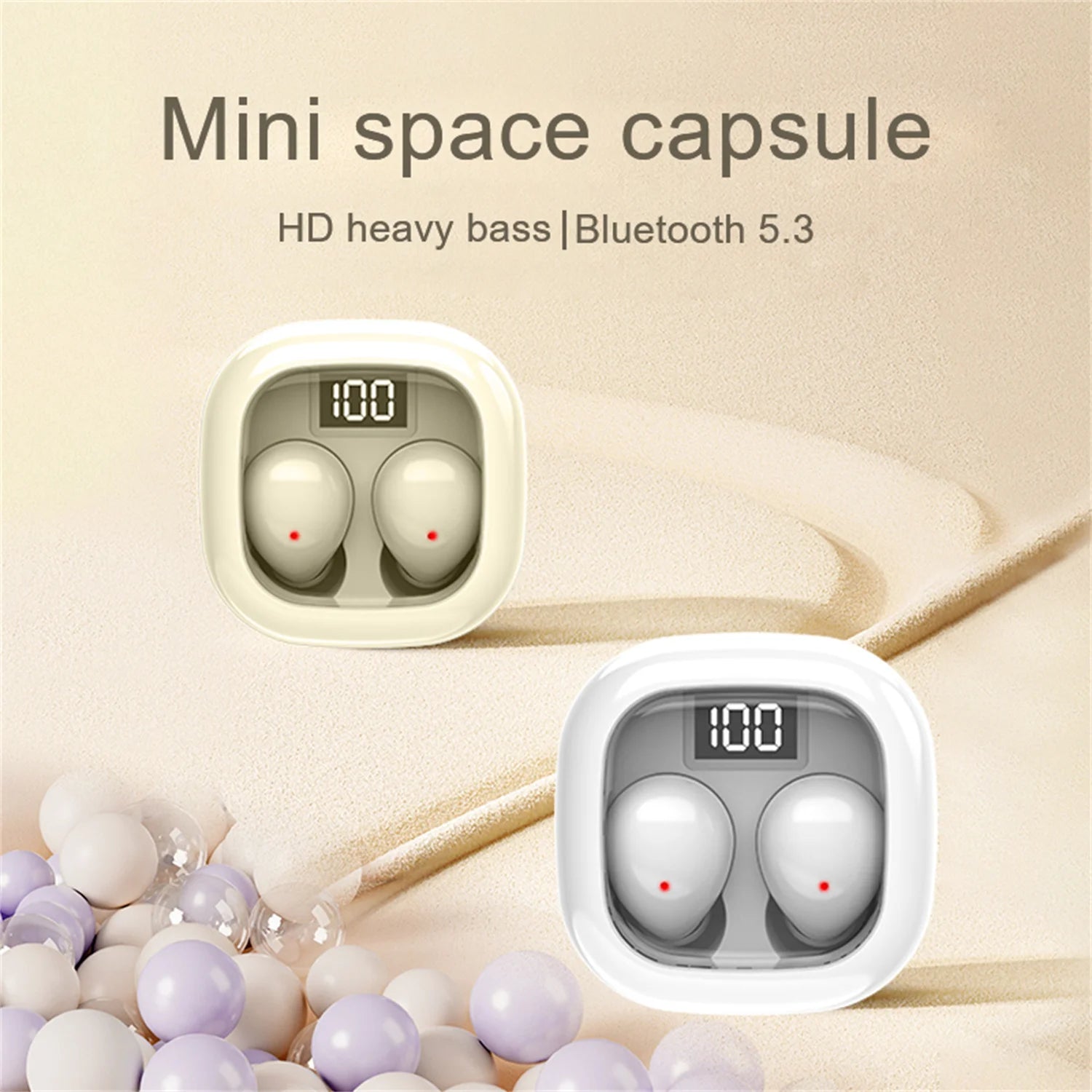 SHUKE SK19 Mini Sports Earbuds - Bluetooth 5.3 Wireless with 480H Standby & IPX5 Waterproof