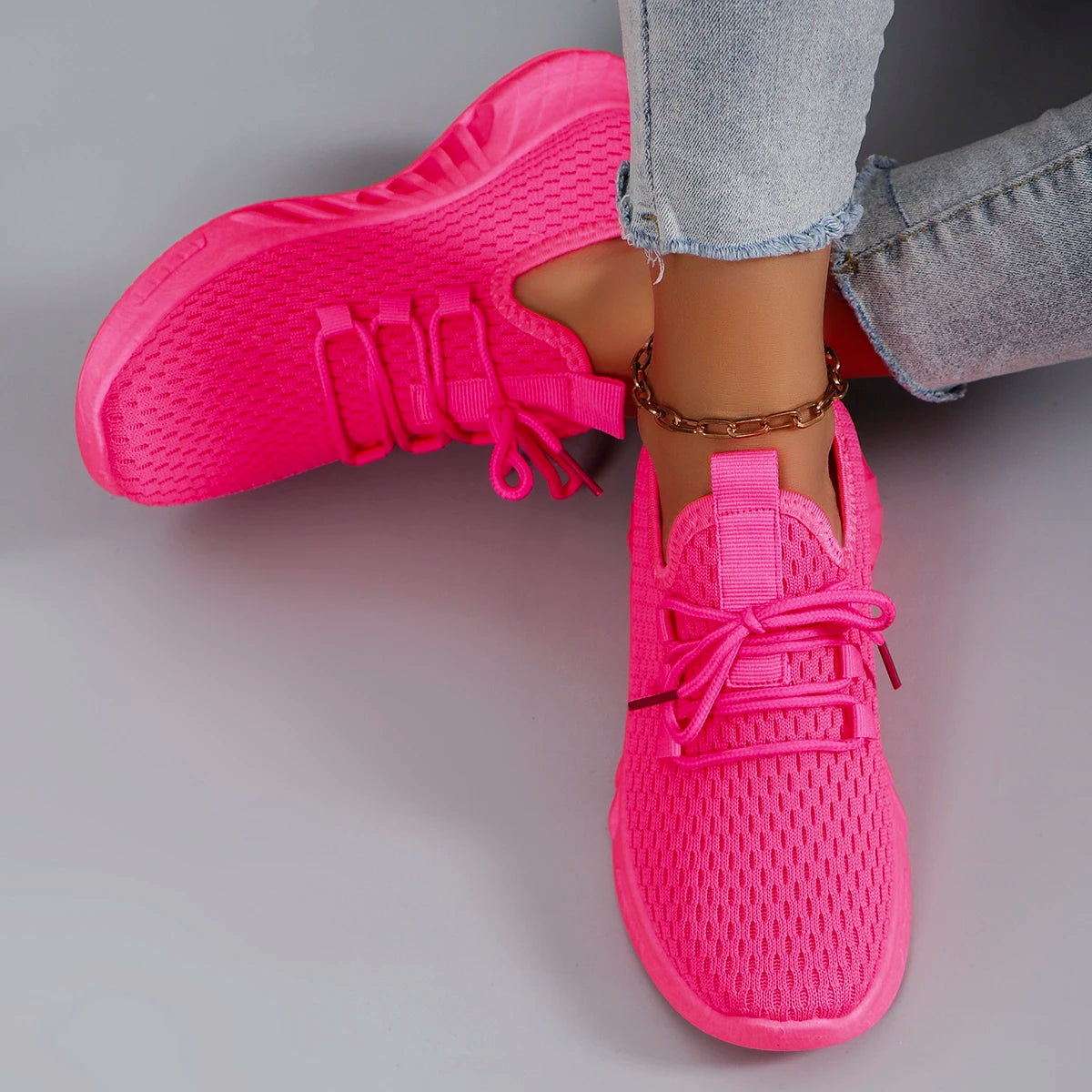 Women's Mesh Workout Shoes - Active Athletic Training Sneakers