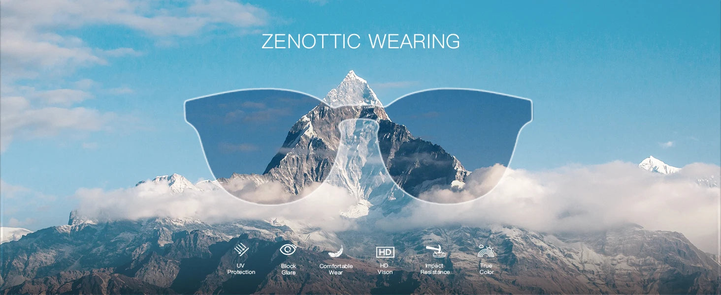ZENOTTIC Round Polarized Sunglasses - Eco-Friendly Acetate Retro UV400 Protection