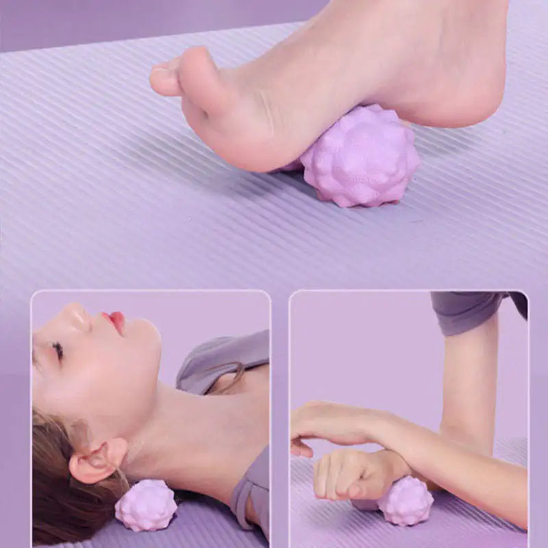 Textured Massage Ball by Cedar & Moore, purple dual-therapy ball for muscle relief