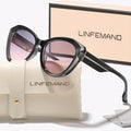 LINFEMAND Retro Cat Eye Sunglasses - Fashion UV400 Protection for Women
