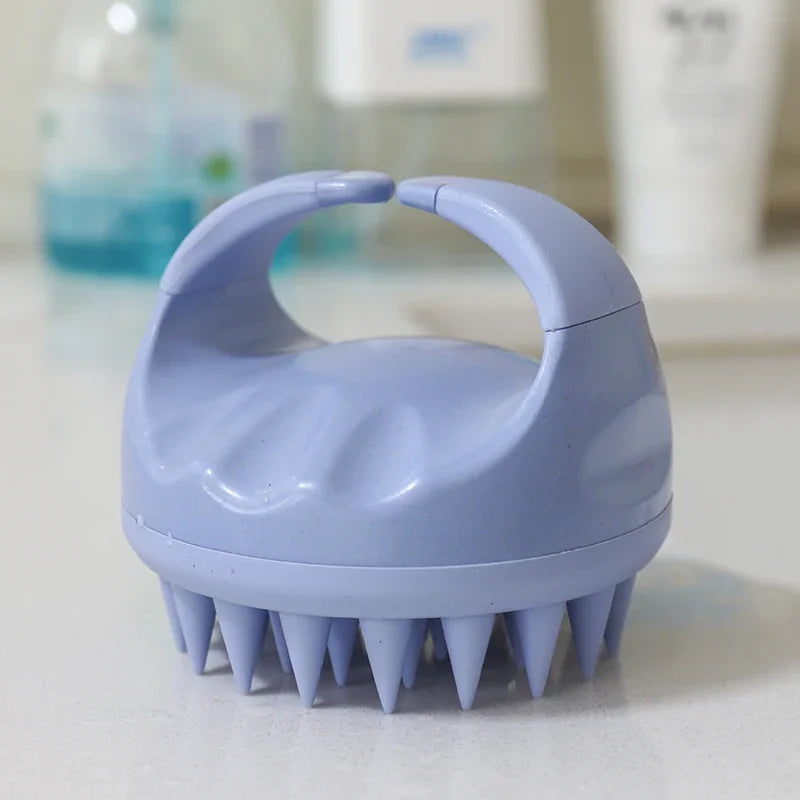 Scalp Shampoo Brush Massager - Wheat Straw Biodegradable Silicone for Hair Growth