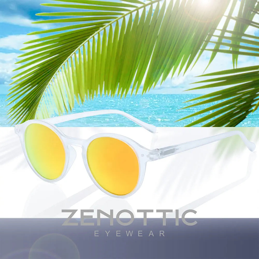 ZENOTTIC Small Round Polarized Sunglasses - Vintage Retro Circle UV400 Protection Unisex