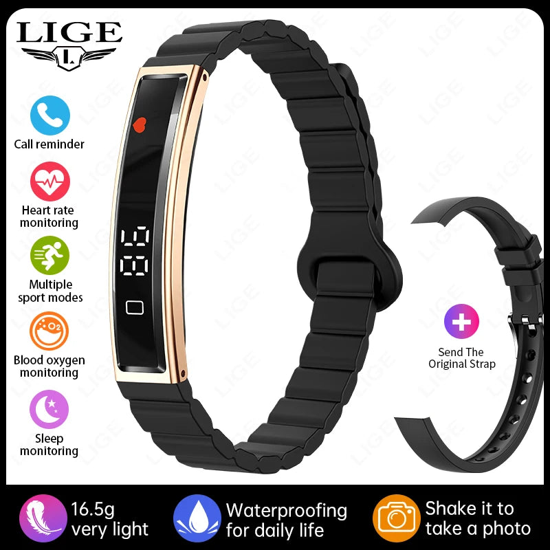 LIGE Sports Fitness Tracker Smart Bracelet Heart Rate Sleep Monitor Pedometer