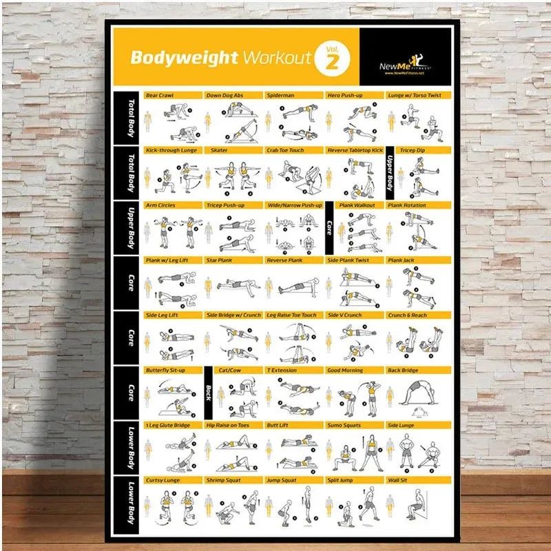 Frameless Dumbbell Workout & Exercise Chart
