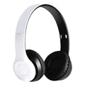 Cedar & Moore P47 Wireless Bluetooth Headphones, white/black foldable over-ear headset with HiFi stereo bass
