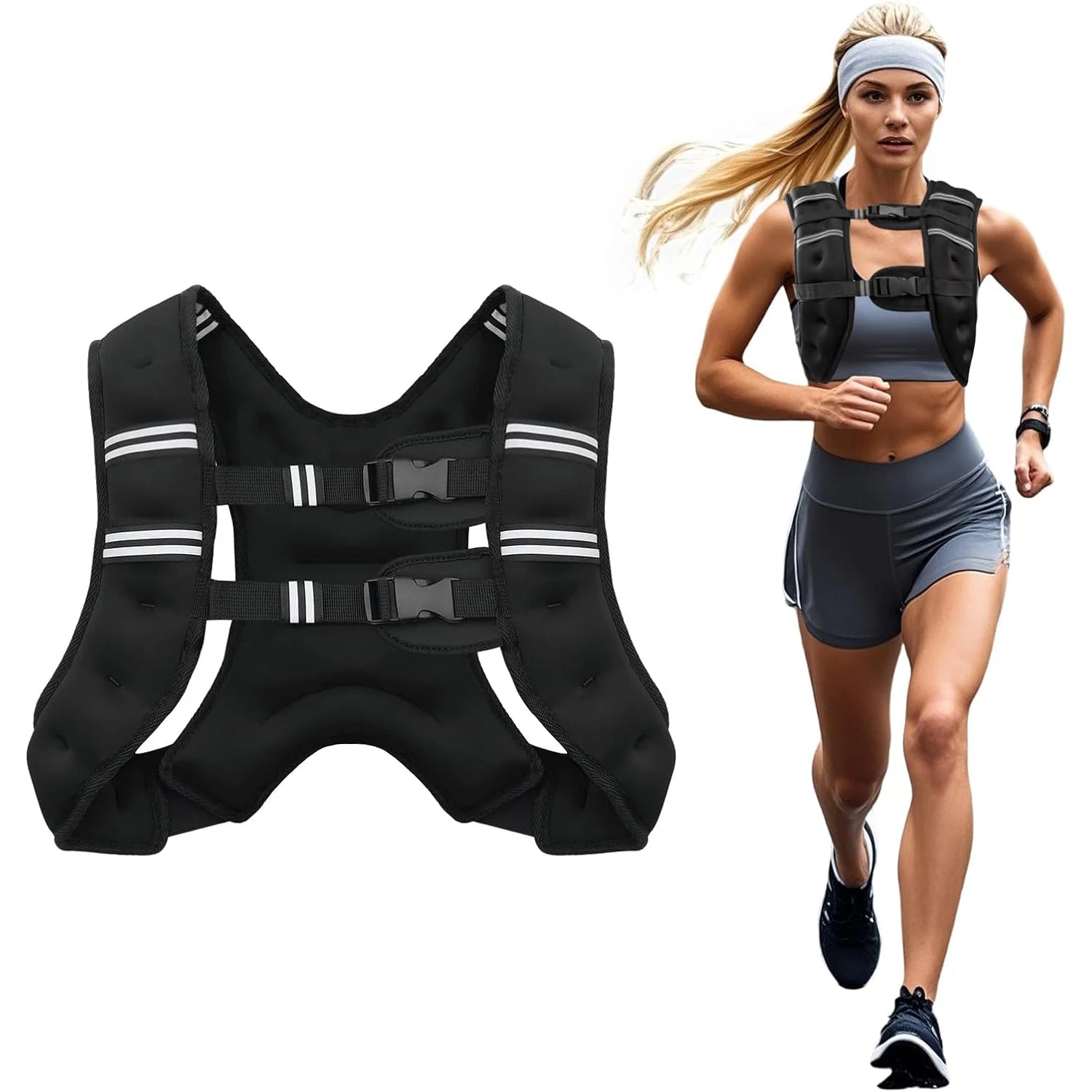 Reflective Weighted Vest for Strength Training & Running