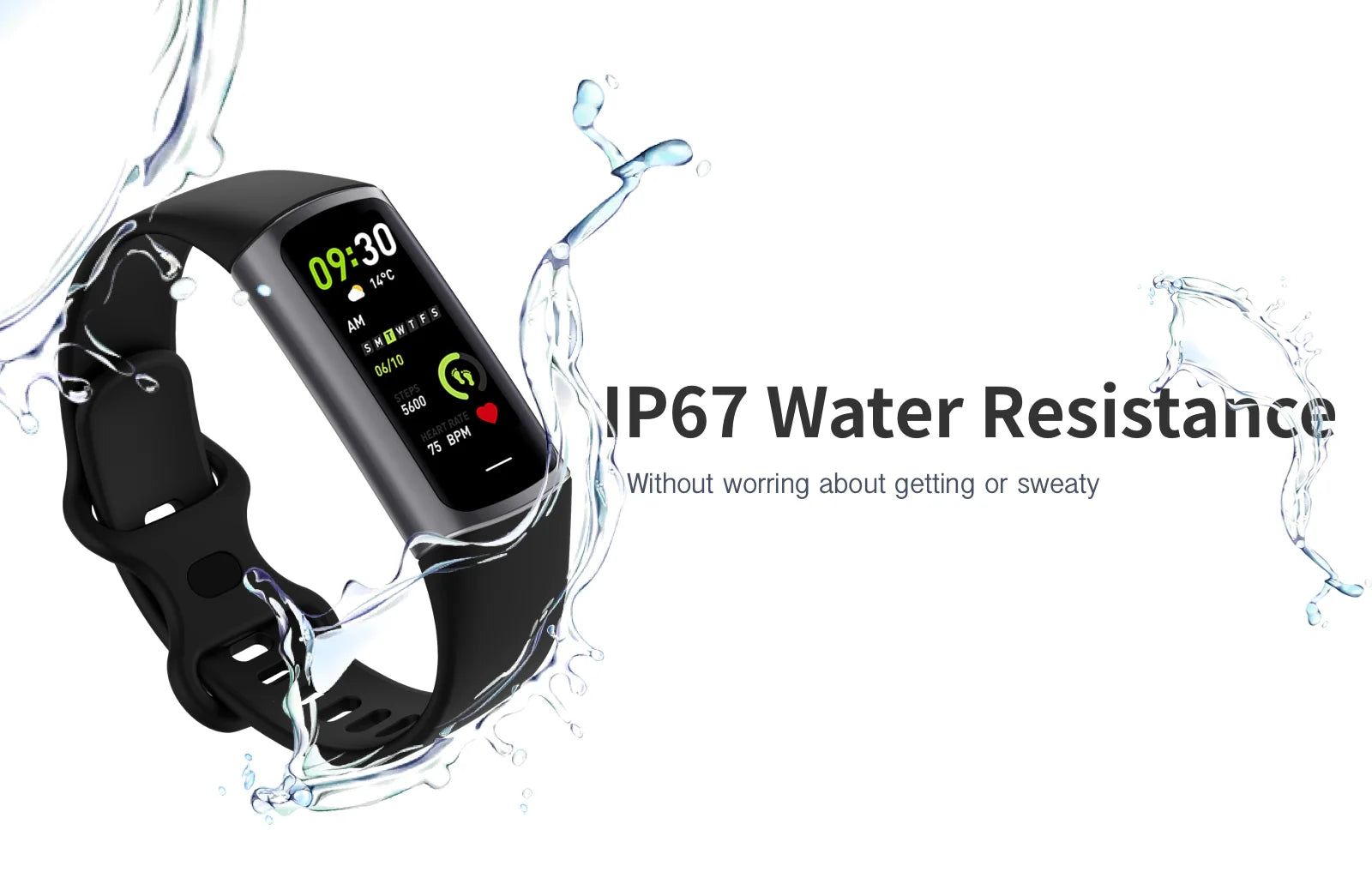 LIGE Fashion Smartwatch Temperature Blood Heart Oxygen Monitoring Bracelet