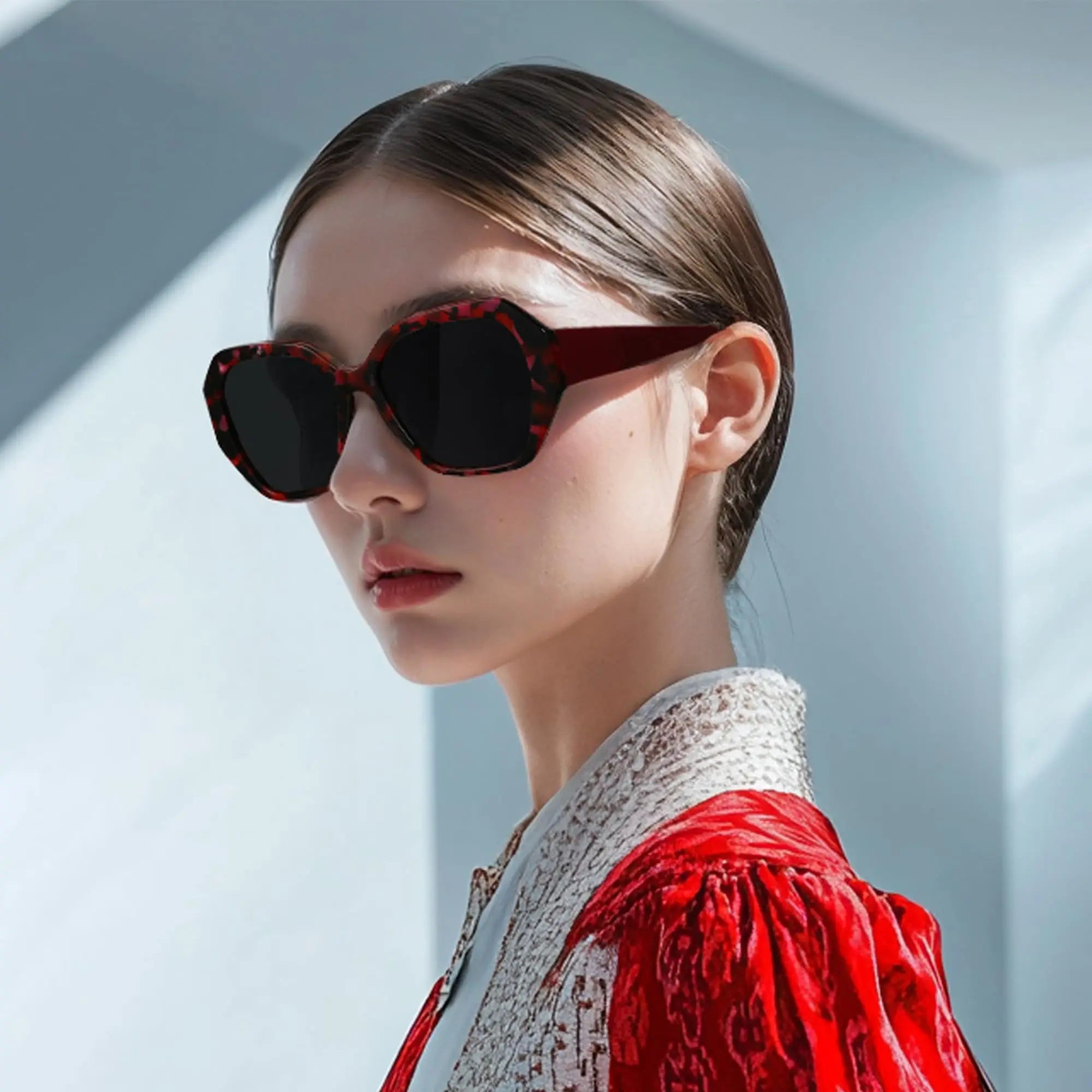 ZENOTTIC Trendy Designer Retro Hexagon Sunglasses UV400 Protection