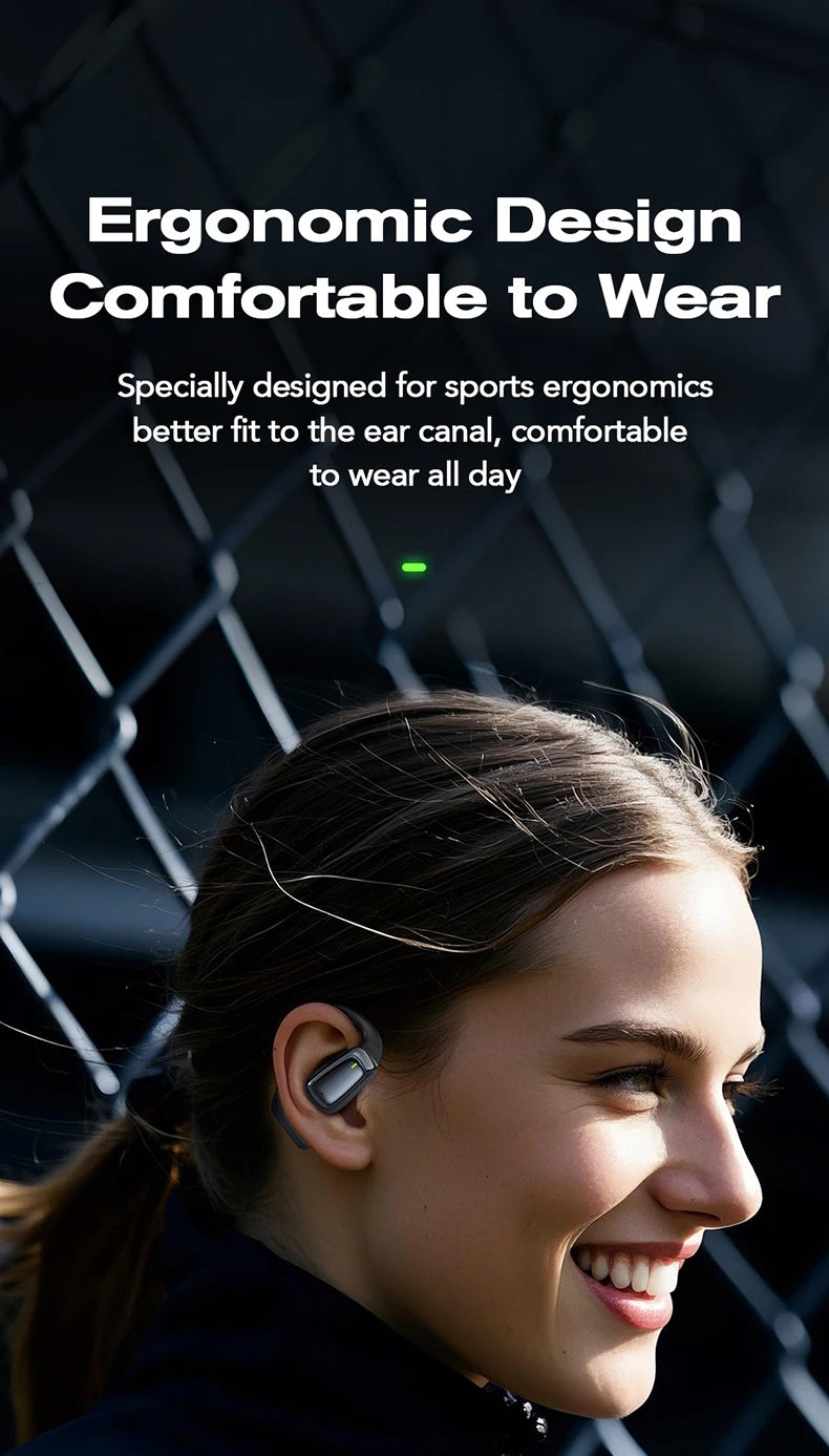 Sports earbuds worn in ear for comfortable fit