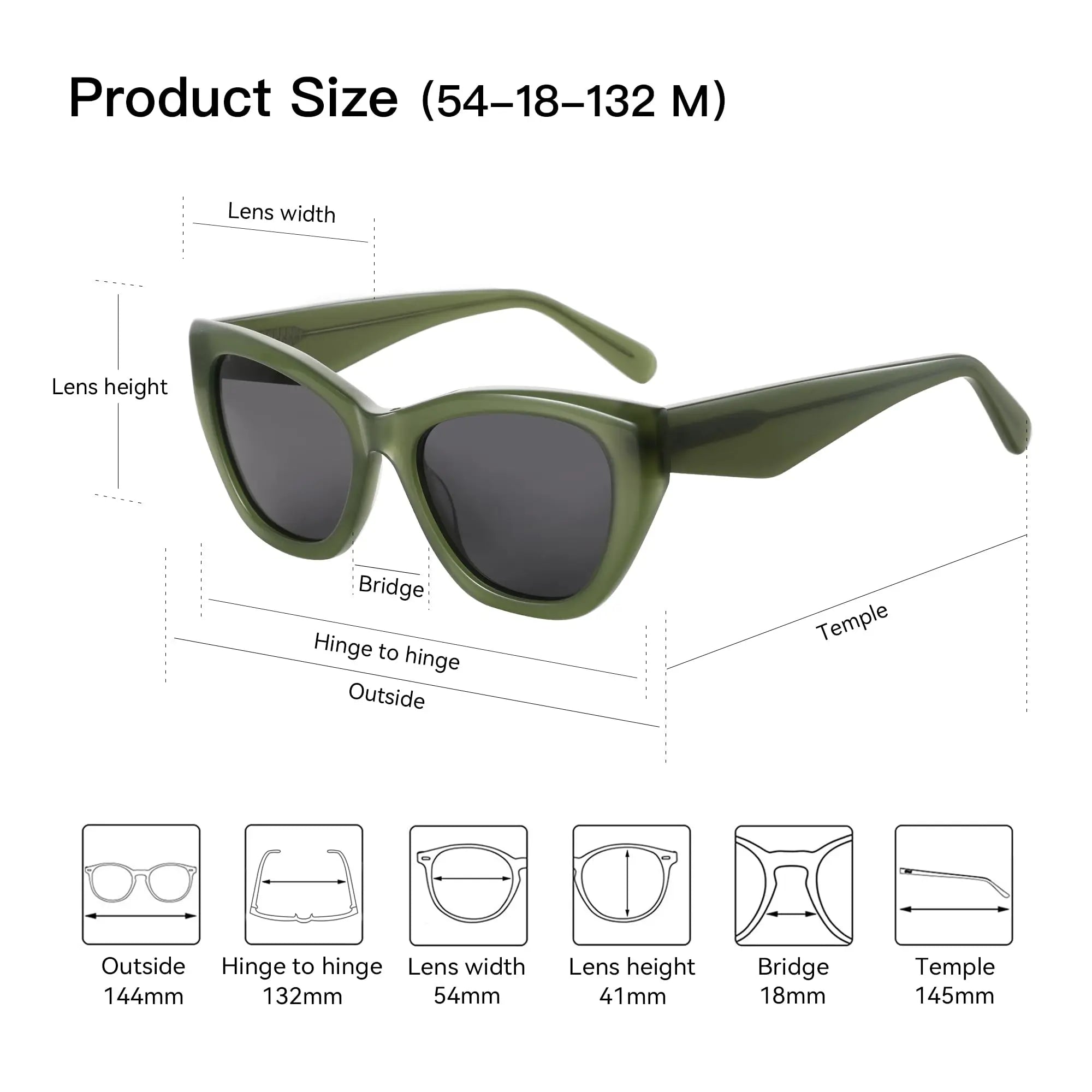 ZENOTTIC Butterfly UV 400 Polarized Sunglasses