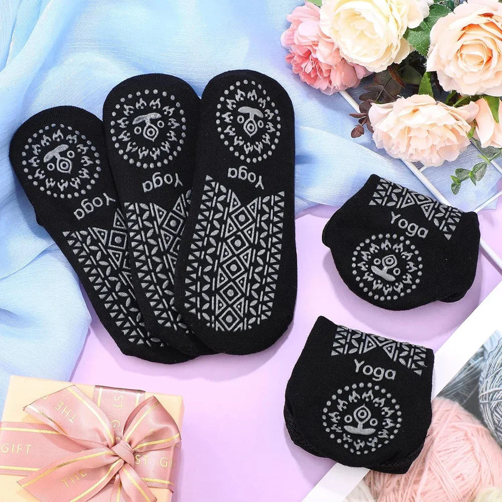6-Pair Yoga Socks Set - Anti-Slip Grip Socks for Women (Yoga, Pilates, Barre, Ballet)