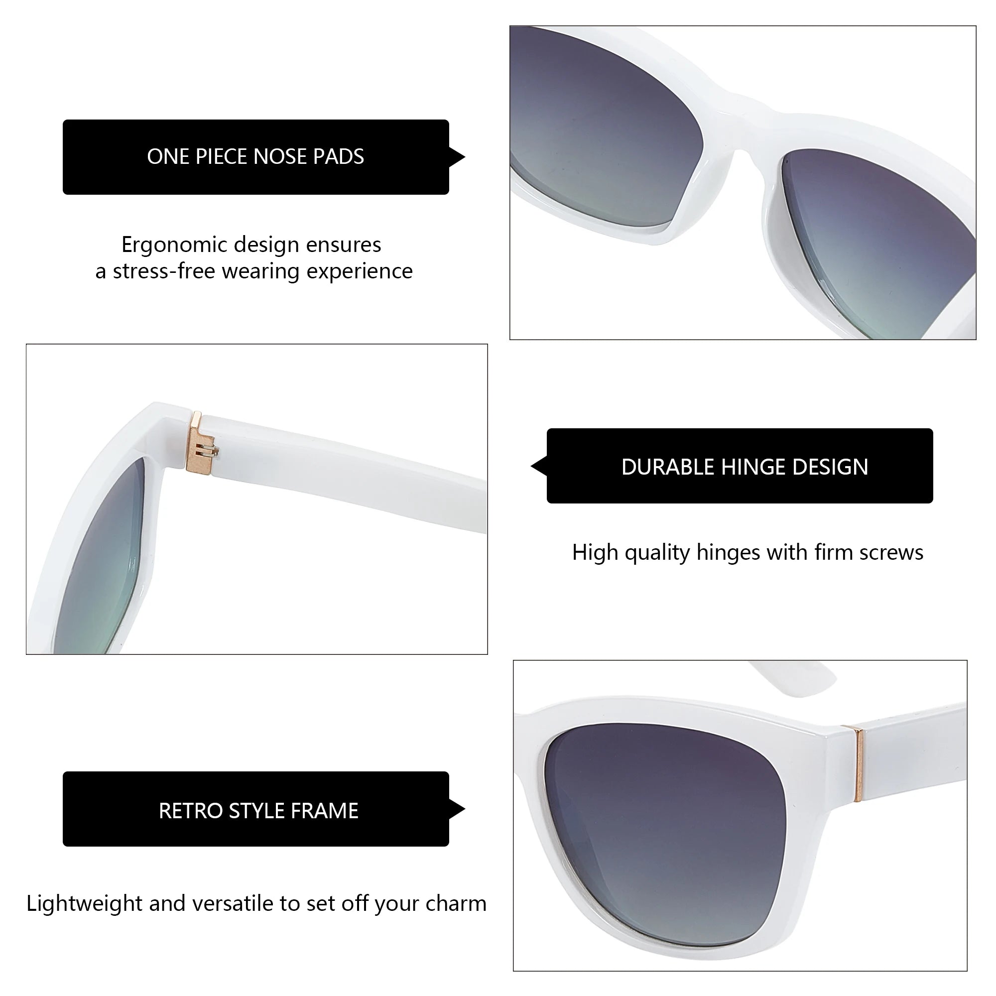ZENOTTIC Cat Eye Polarized Sunglasses - Women's Vintage Square UV Protection Shades