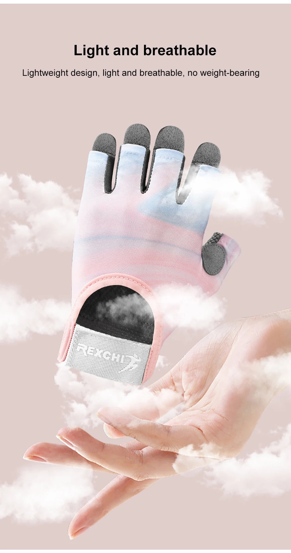 Half-Finger Workout Gloves - Shock-Absorbing Gym Gloves for Women & Men