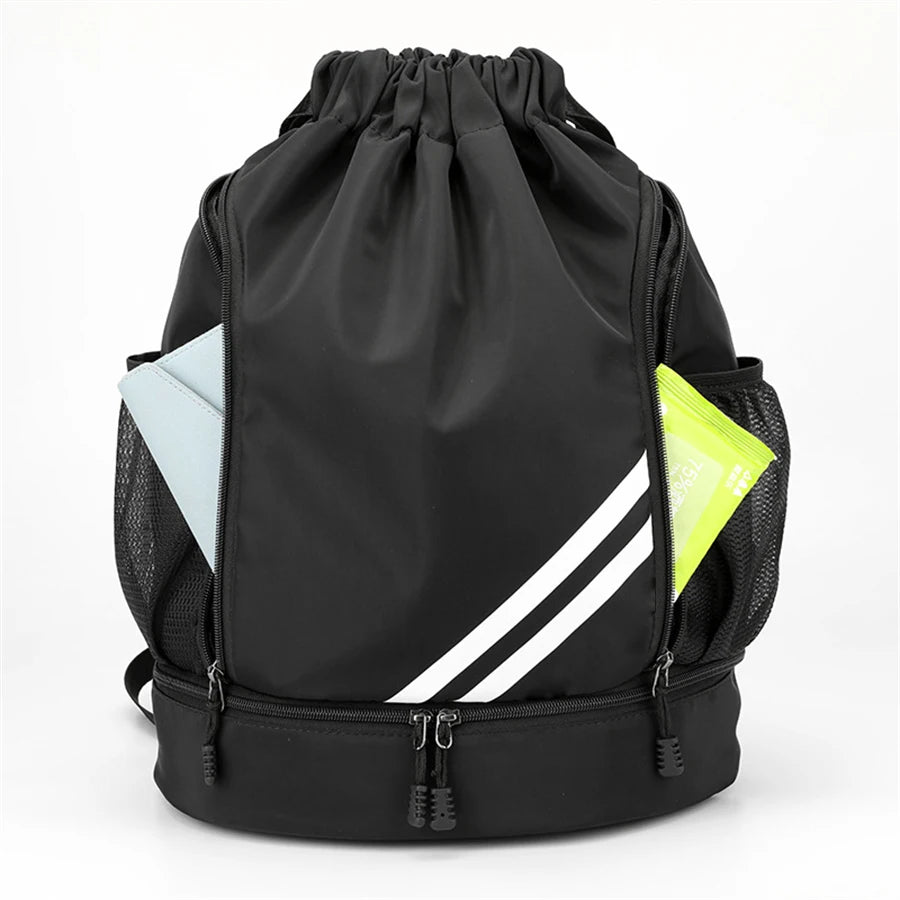 Waterproof Sports Backpack - Drawstring Gym Bag for Basketball, Soccer & Training
