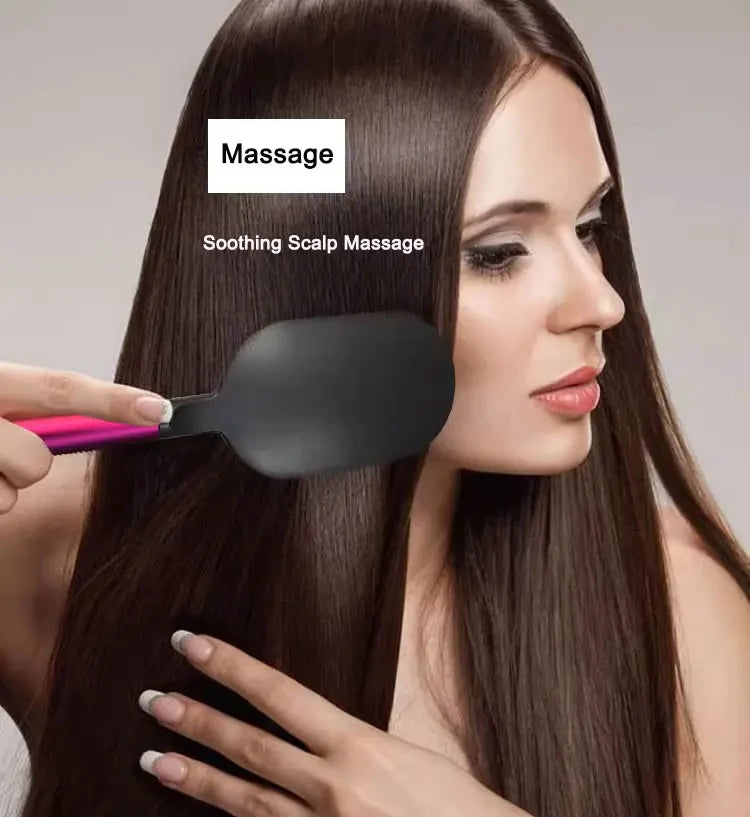 Scalp massage hair comb brushing long hair with black bristle pad