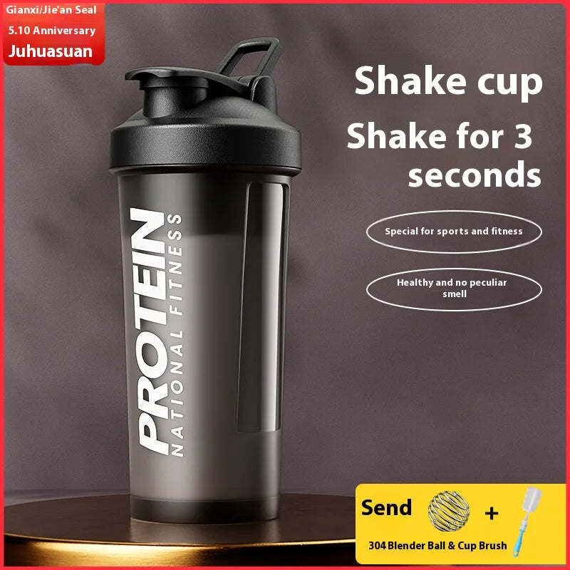 Protein Shaker Bottle - Leak-Proof Gym Fitness Mixer Cup 400-600ml for Shakes & Supplements