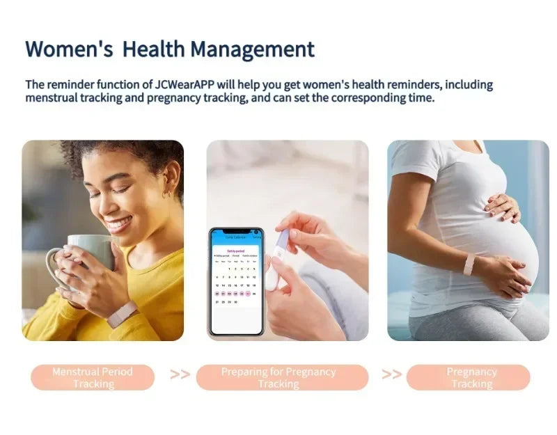Smart Health Fitness Tracker Bracelet - 24/7 Heart Rate, Blood Pressure & Sleep Monitor