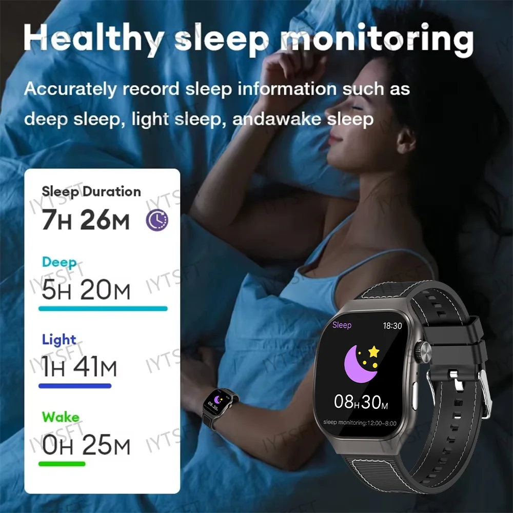 LAXASFIT H7 Smart Watch by Cedar & Moore with 2.01-inch curved AMOLED display, Bluetooth calling and 100+ watch faces
