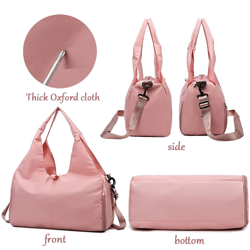 Women's Sport Gym Bag - Waterproof with Separate Shoe Compartment