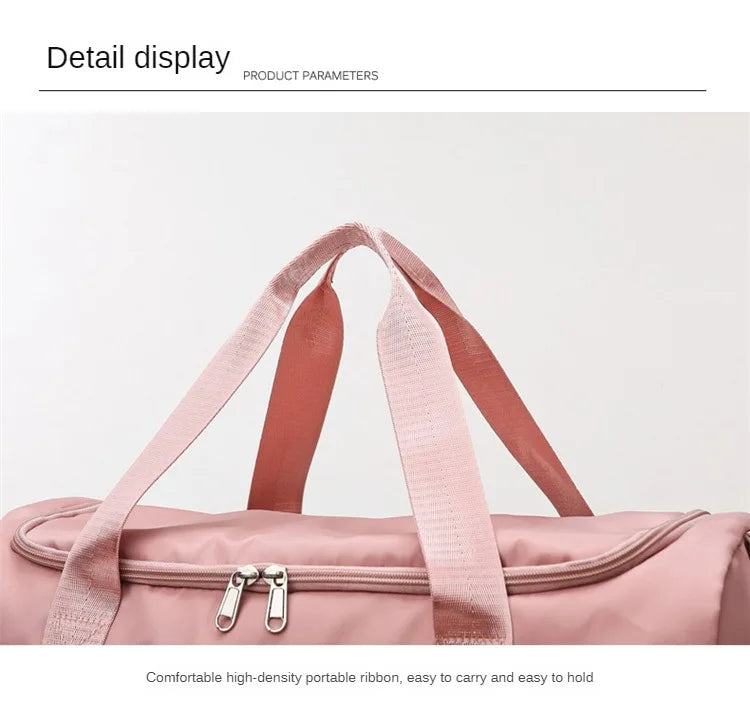Large Capacity Gym/Overnight Duffle Bag with Shoe Compartment