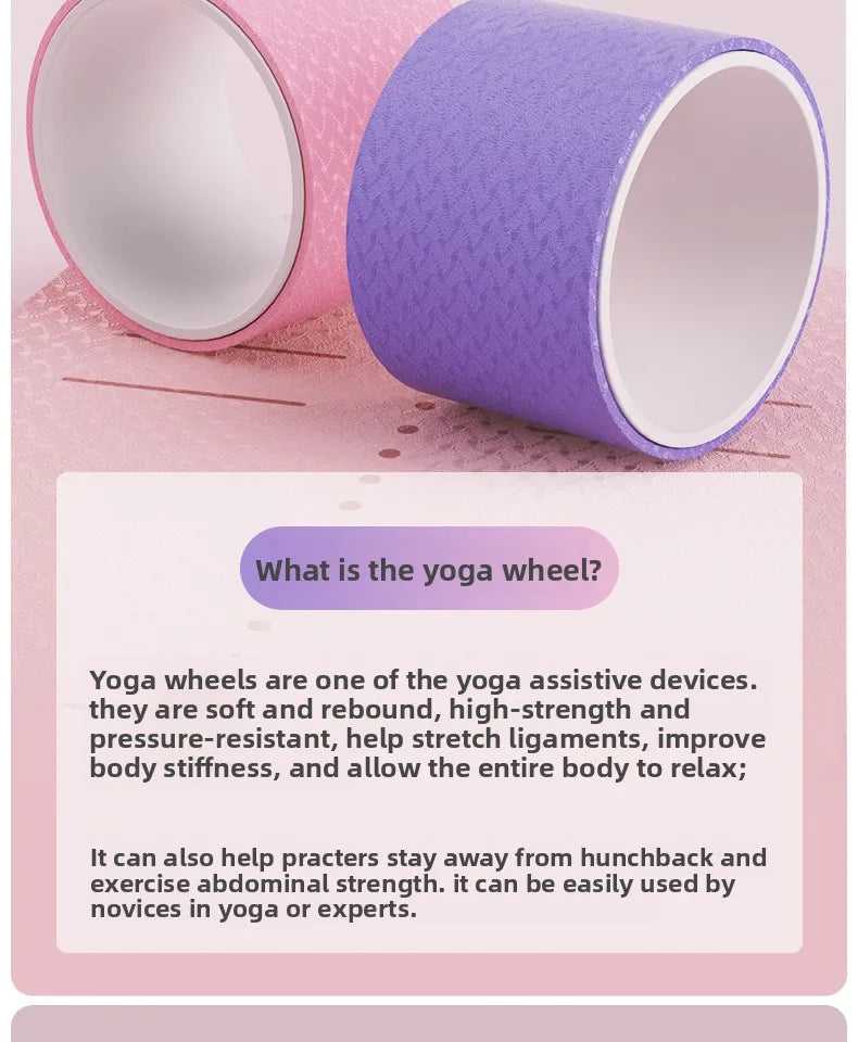 Extra Wide Yoga Wheel - Professional Pilates Stretching & Spine Opening Equipment