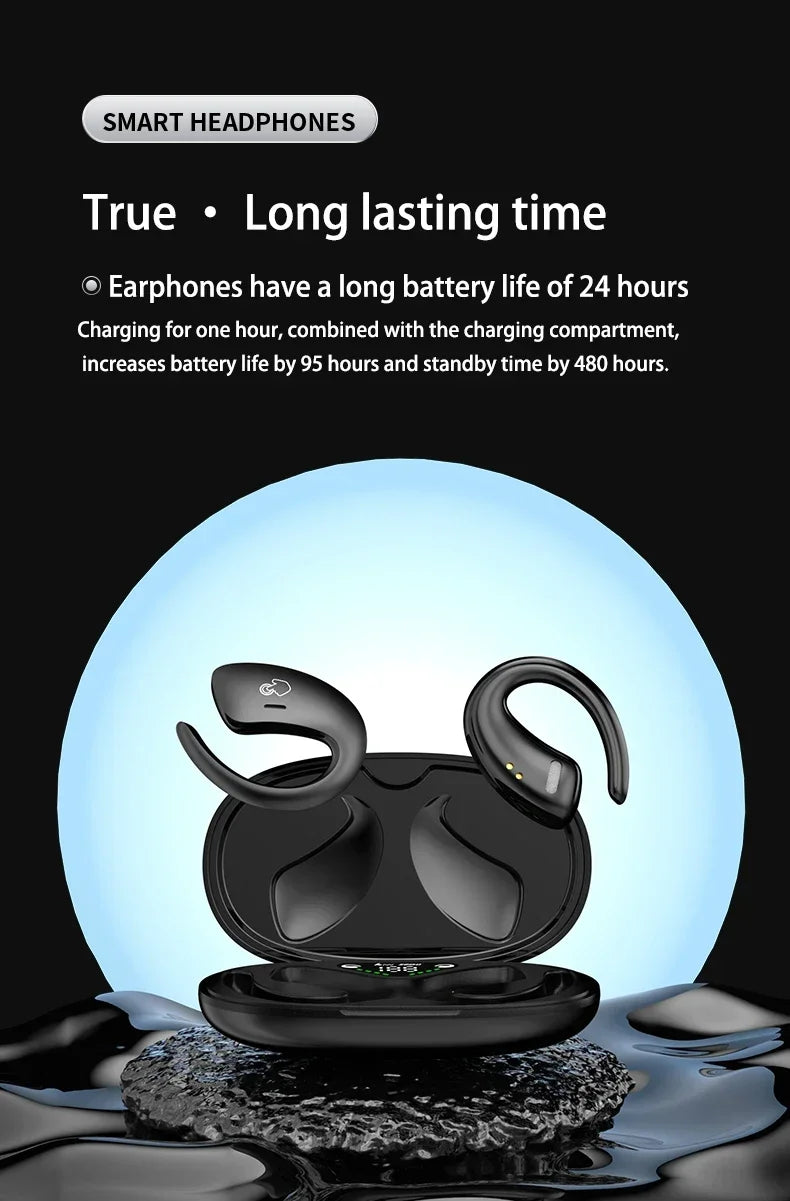 TWS Wireless Sport Earbuds - Bluetooth Headphones with Dual Mic & Waterproof Design