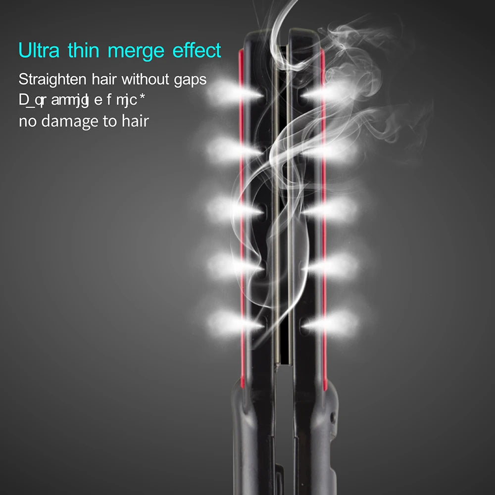 RUCHA Pro Hair Straightener - Titanium 480°F Wide Plate Flat Iron with PTC Treatment Technology