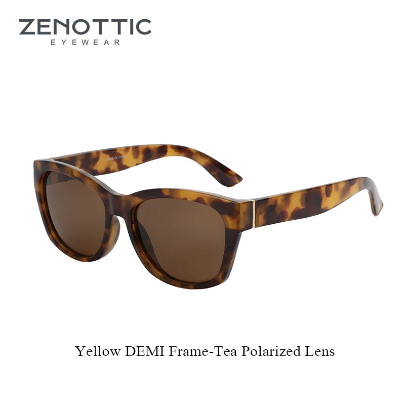 ZENOTTIC Cat Eye Polarized Sunglasses - Women's Vintage Square UV Protection Shades
