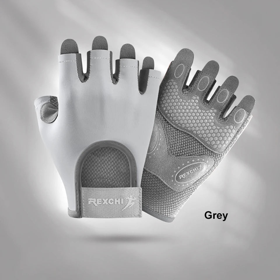 Half-Finger Workout Gloves - Shock-Absorbing Gym Gloves for Women & Men