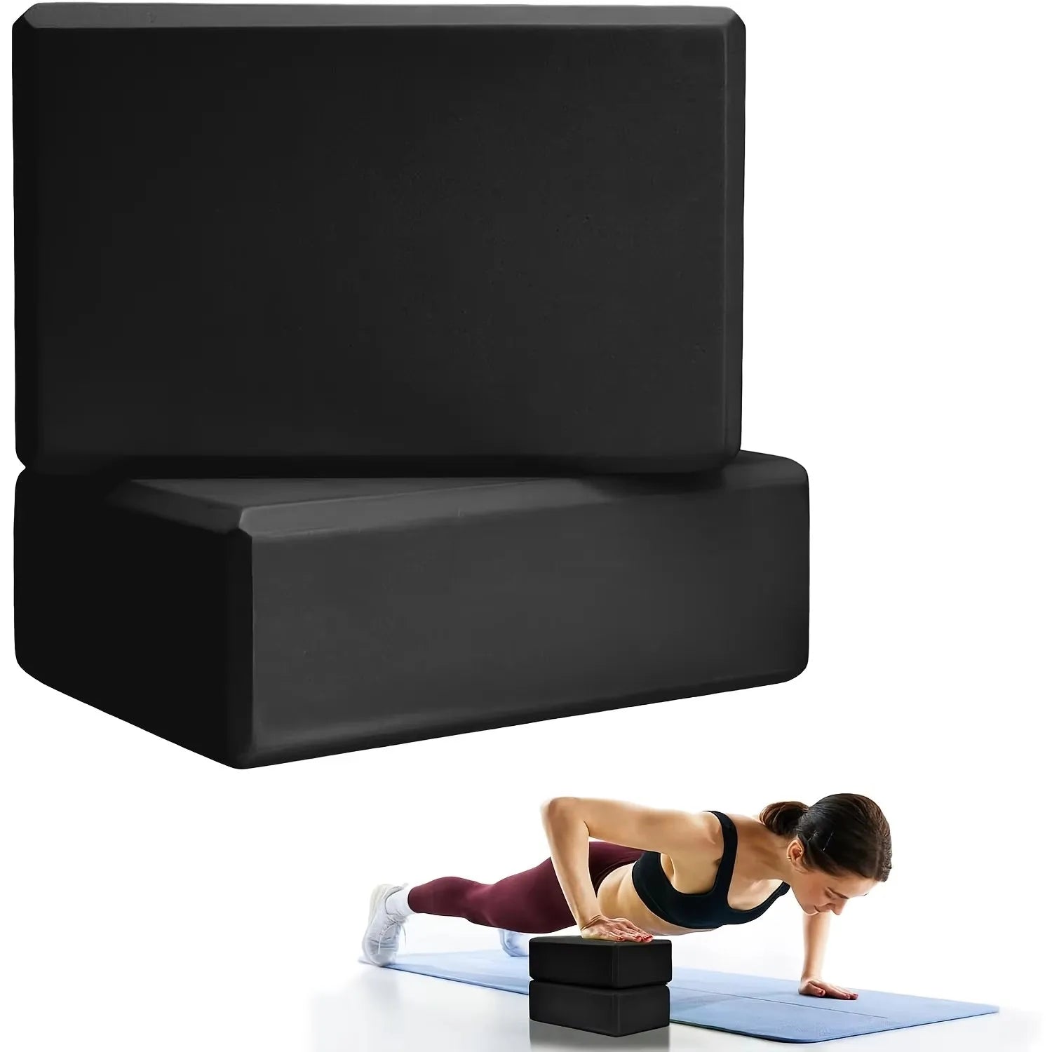 Set of 2 Yoga Blocks - Made from High-Density Foam