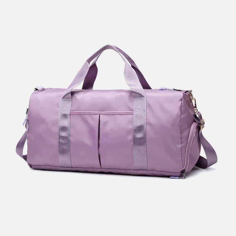 Outdoor Waterproof Nylon Sports Gym Bag with shoe Compartment