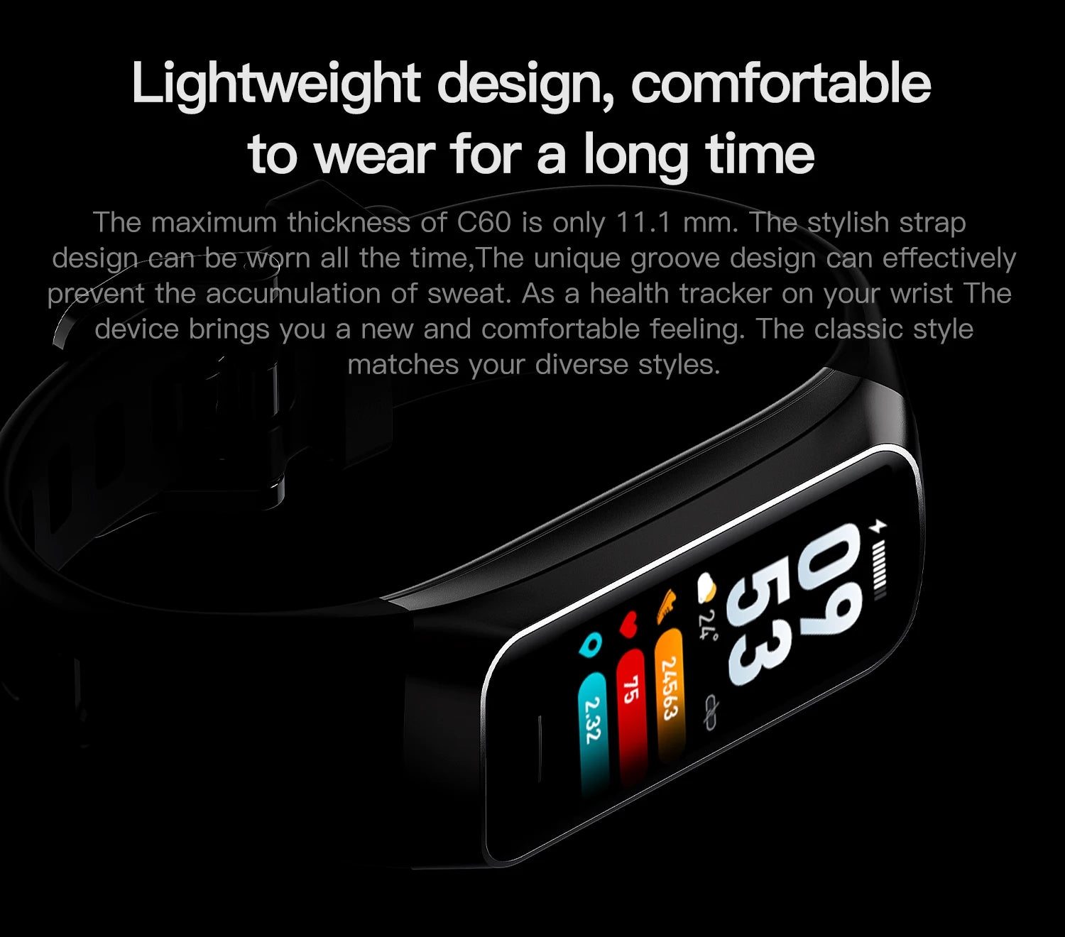 AMOLED Display Fitness Tracking Sports Watch