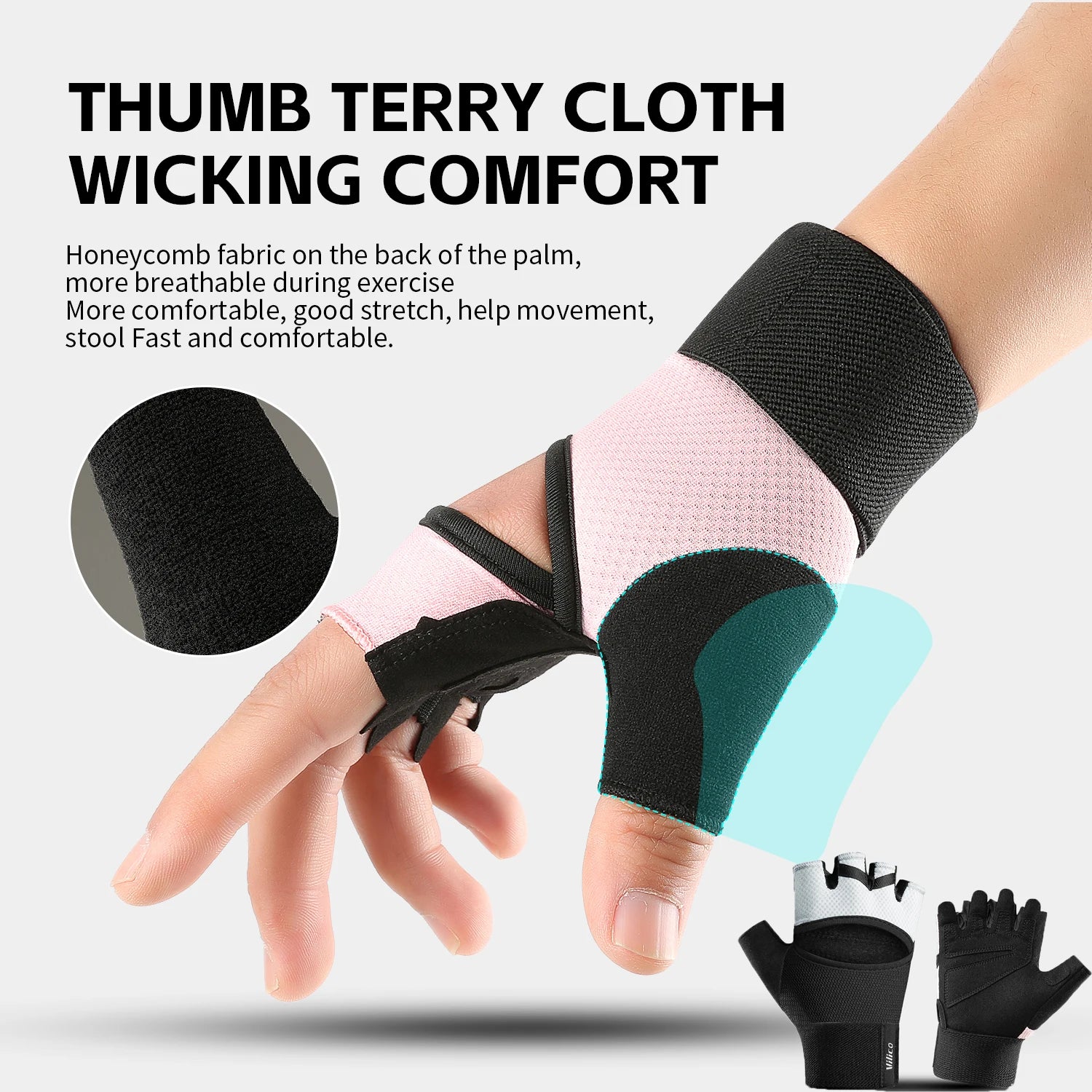 Half-Finger Sport Gloves - Breathable Anti-Slip for Gym, Cycling & Fitness