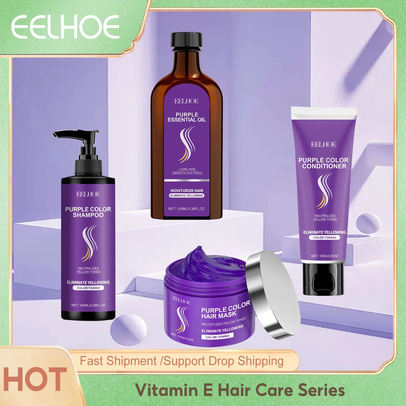EELHOE Vitamin E Hair Care Series - Deep Nourishing Treatment for Dry Damaged Hair