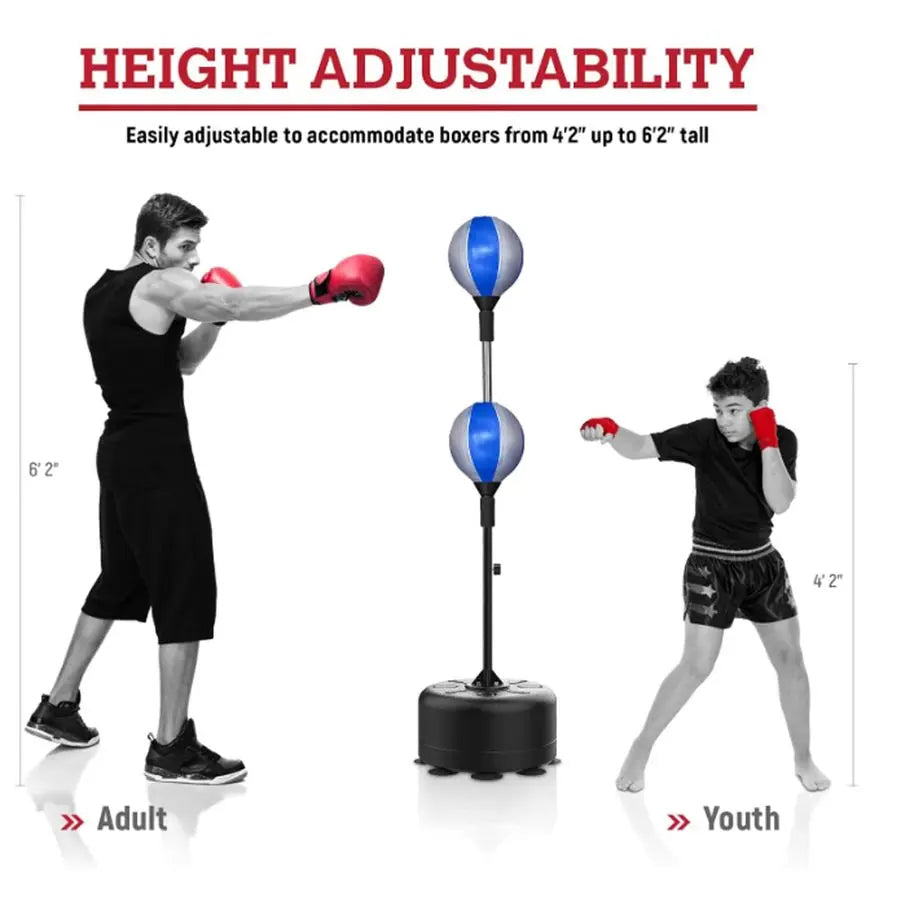Cobra Reflex Bag - Adjustable Height Boxing Trainer with Spring Stand (4-6ft)