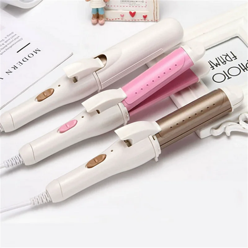 3-in-1 Ceramic Hair Curling Iron - Multifunction Curler, Straightener & Heated Roller Styling Tool