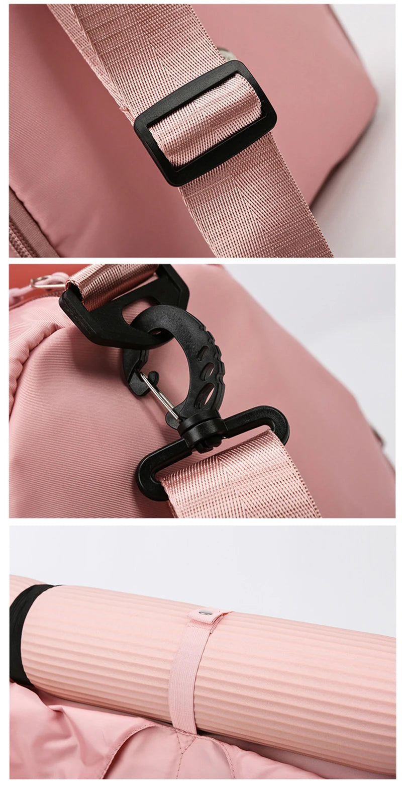 Women's Sport Gym Bag - Waterproof with Separate Shoe Compartment