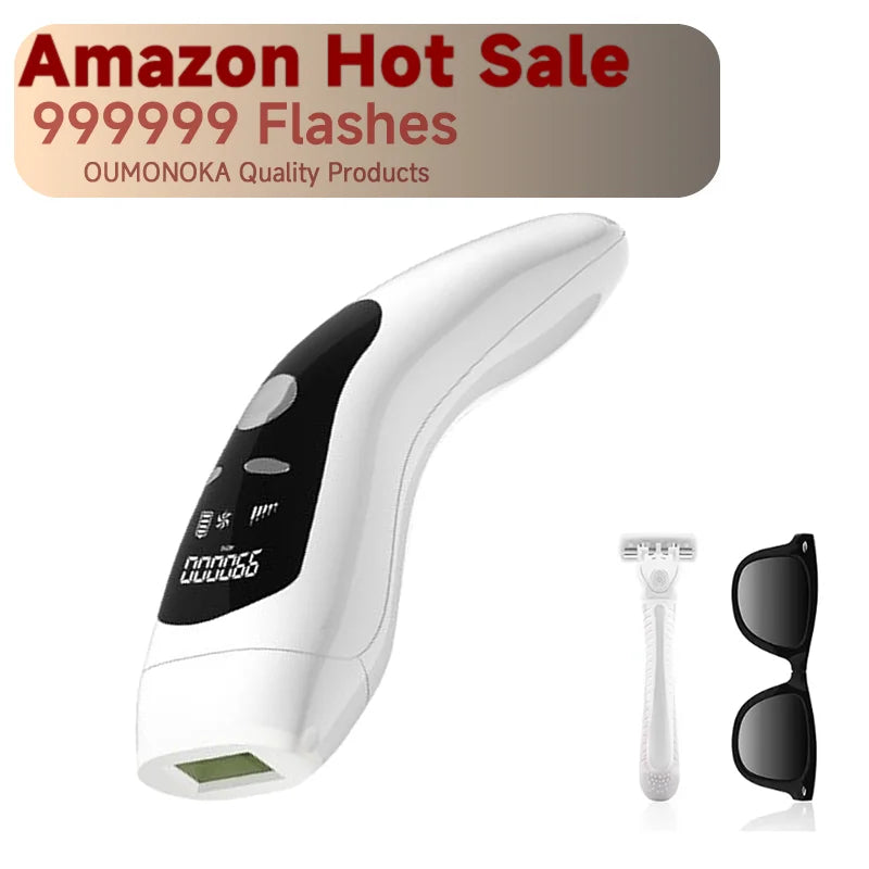 IPL Permanent Hair Removal Device - 999,999 Flashes Painless Laser Epilator for Women