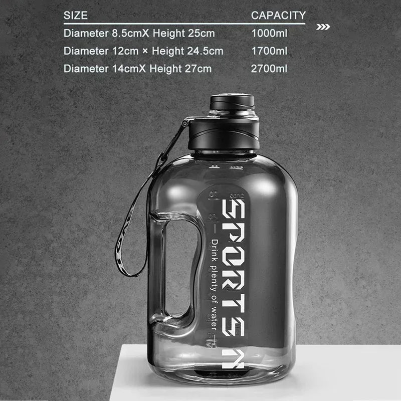 1.7L/2.7L Portable Large Capacity Water Bottle