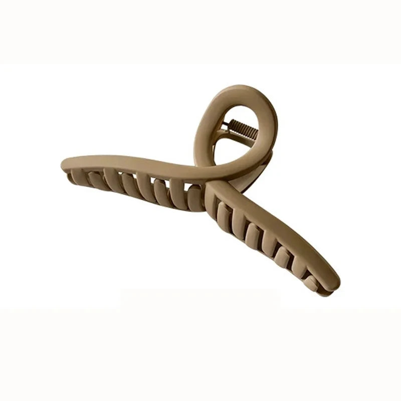 4-Piece Women's Hair Claw Clips - French Style Cross Matte Hairpins for Elegant Styling