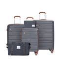5-Piece Hardcase Luggage Travel Set with Double Spinner Wheels, TSA Lock & Duffle Bag