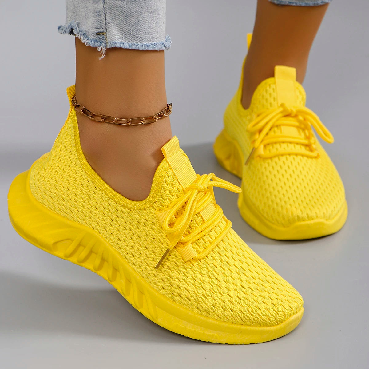 Women's Mesh Workout Shoes - Active Athletic Training Sneakers
