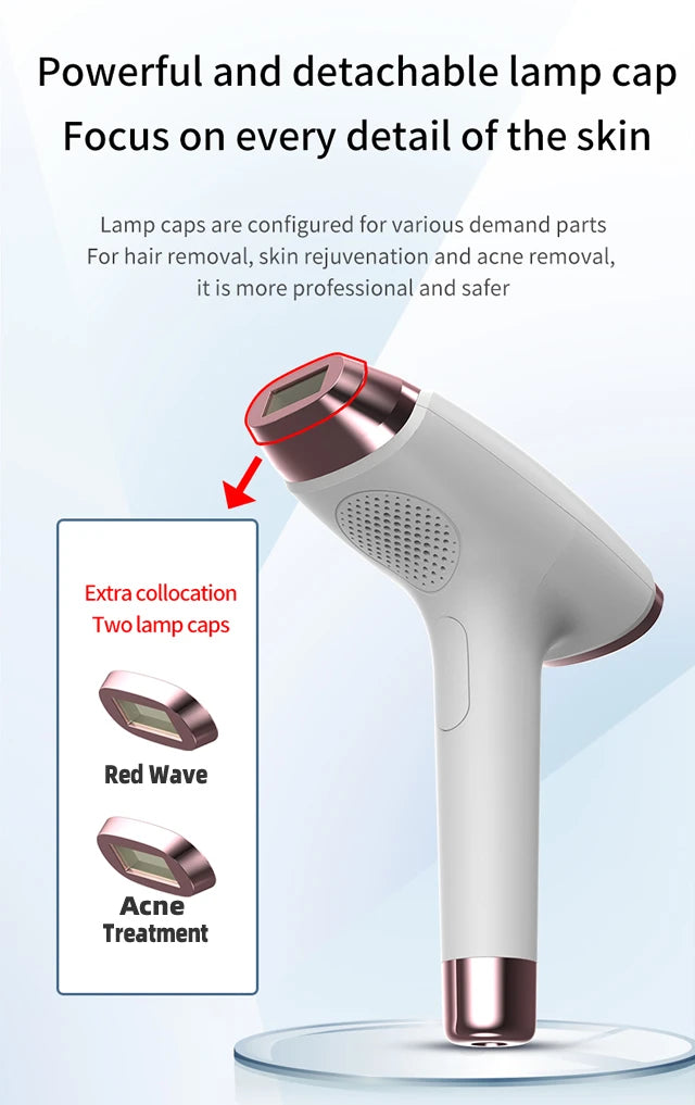 IPL Permanent Hair Removal Device - 999,999 Flashes Painless Laser Epilator for Women